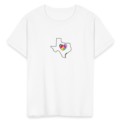 Texas STATEment Peace Kid's White Tee Shirt - white