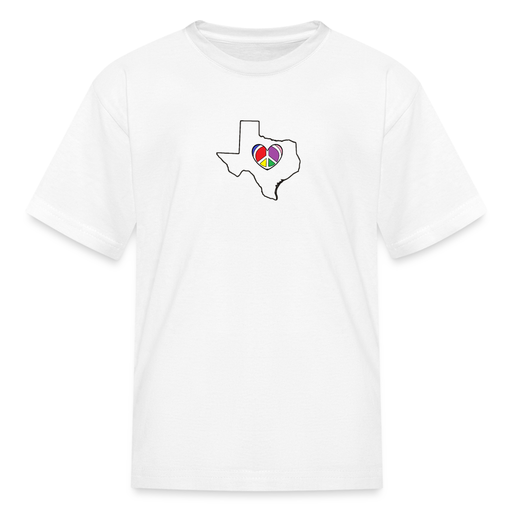 Texas STATEment Peace Kid's White Tee Shirt - white