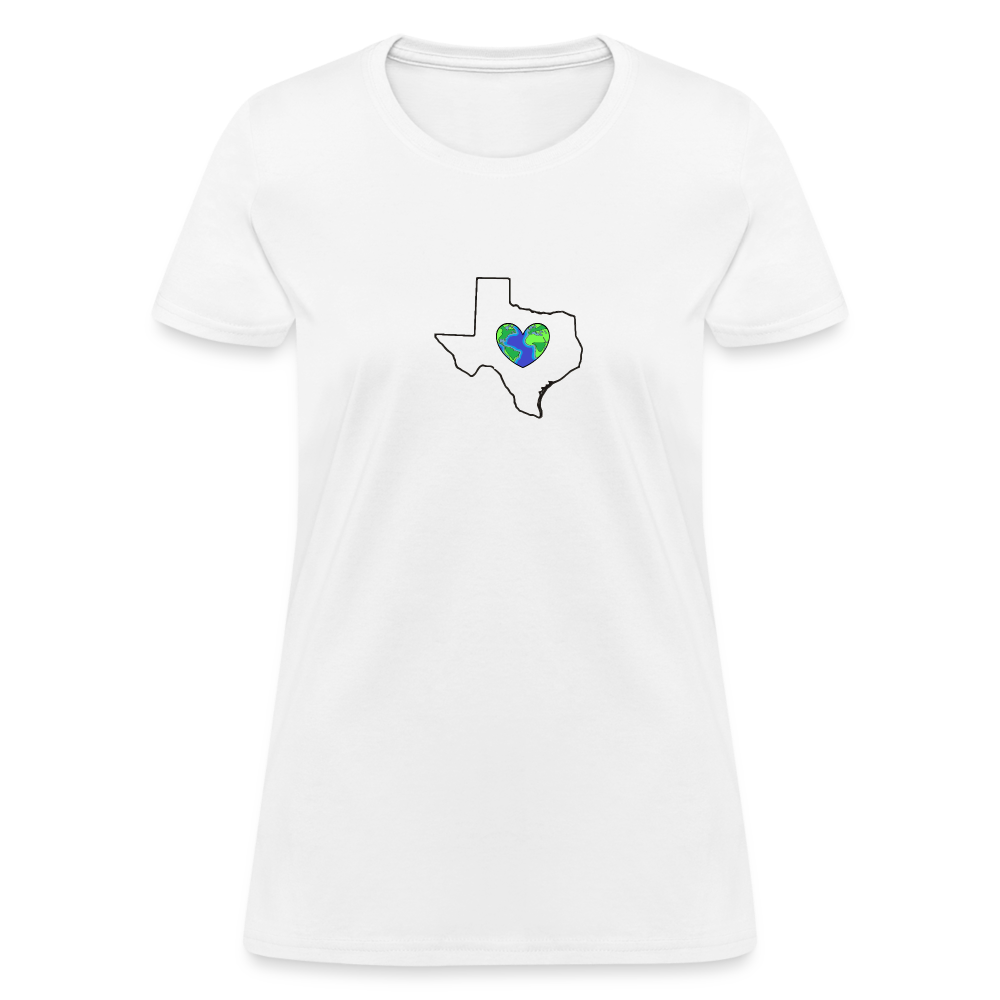 Texas STATEment Earth Women's White Tee Shirt - white