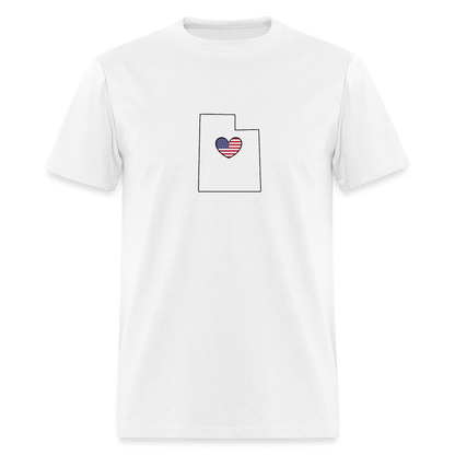 Utah STATEment Americana Unisex/Men's White Tee Shirt - white