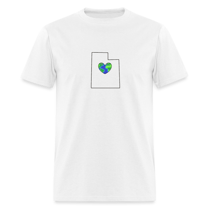 Utah STATEment Earth Unisex/Men's White Tee Shirt - white