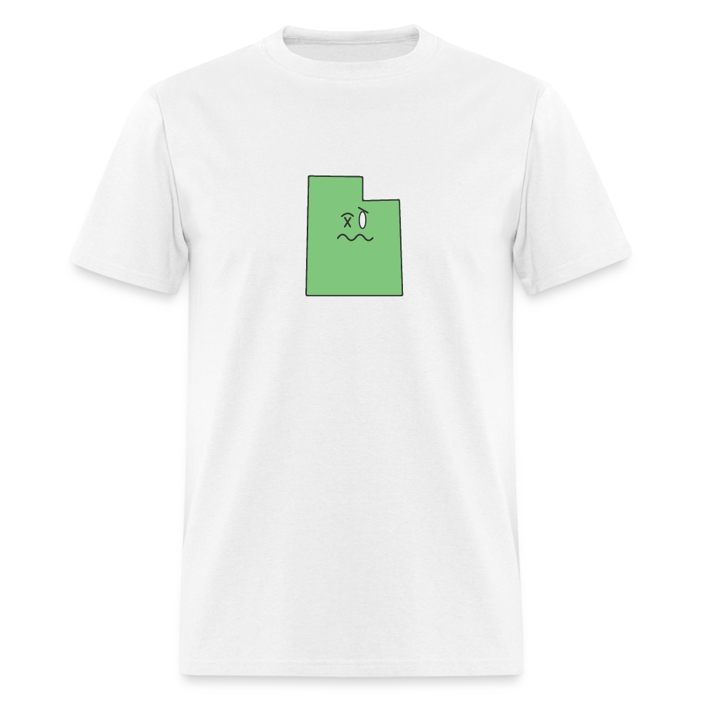 Utah STATEment Wasted Unisex/Men's White Tee Shirt - white