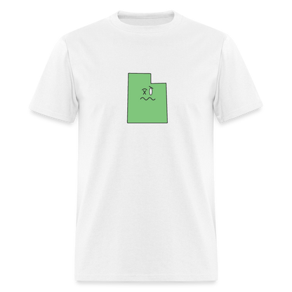 Utah STATEment Wasted Unisex/Men's White Tee Shirt - white