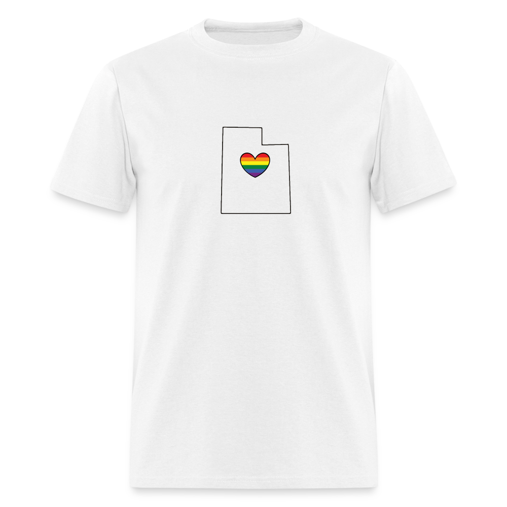 Utah STATEment Pride Unisex/Men's White Tee Shirt - white