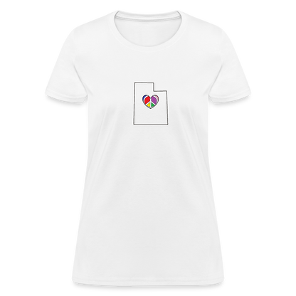 Utah STATEment Peace Women's White Tee Shirt - white