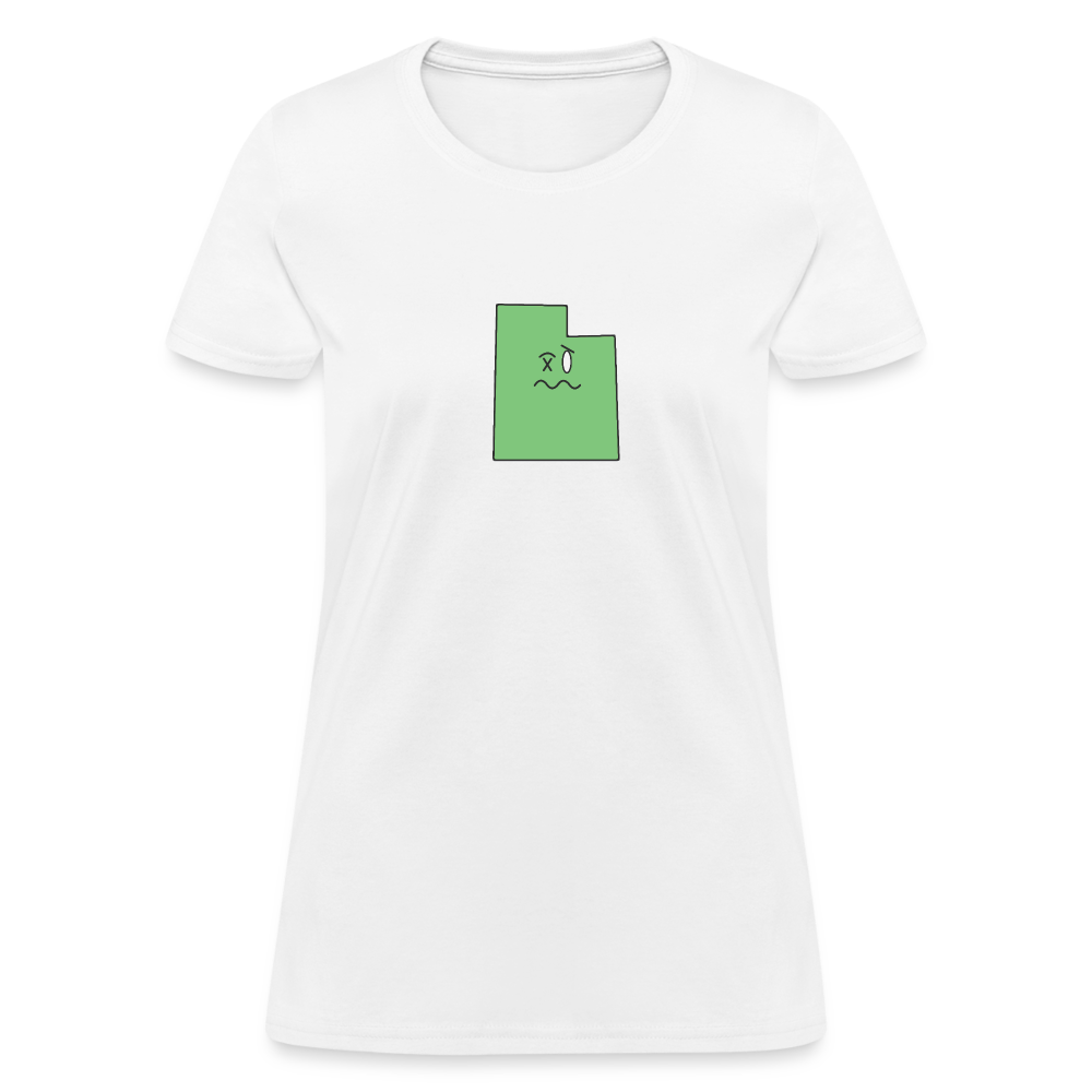 Utah STATEment Wasted Women's White Tee Shirt - white