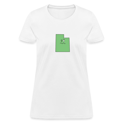 Utah STATEment Wasted Women's White Tee Shirt - white