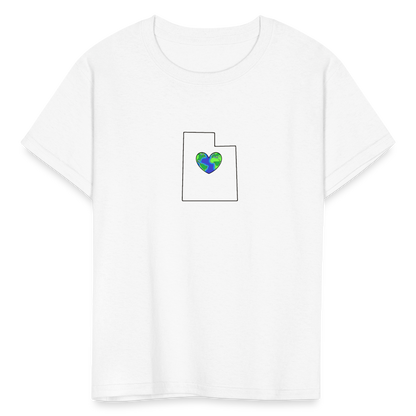 Utah STATEment Earth Kid's White Tee Shirt - white