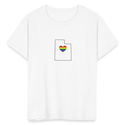 Utah STATEment Pride Kid's White Tee Shirt - white