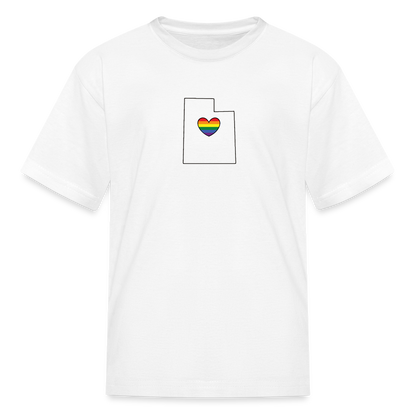 Utah STATEment Pride Kid's White Tee Shirt - white