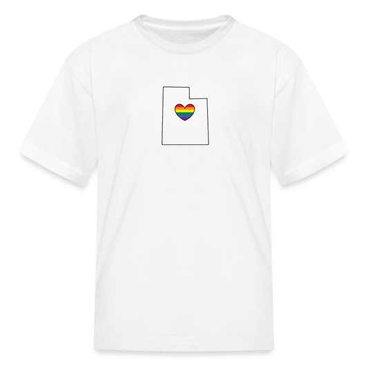 Utah STATEment Pride Kid's White Tee Shirt - white