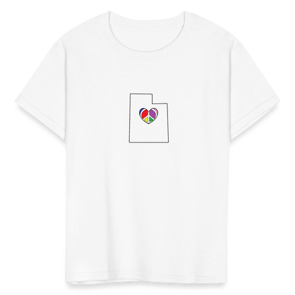 Utah STATEment Peace Kid's White Tee Shirt - white