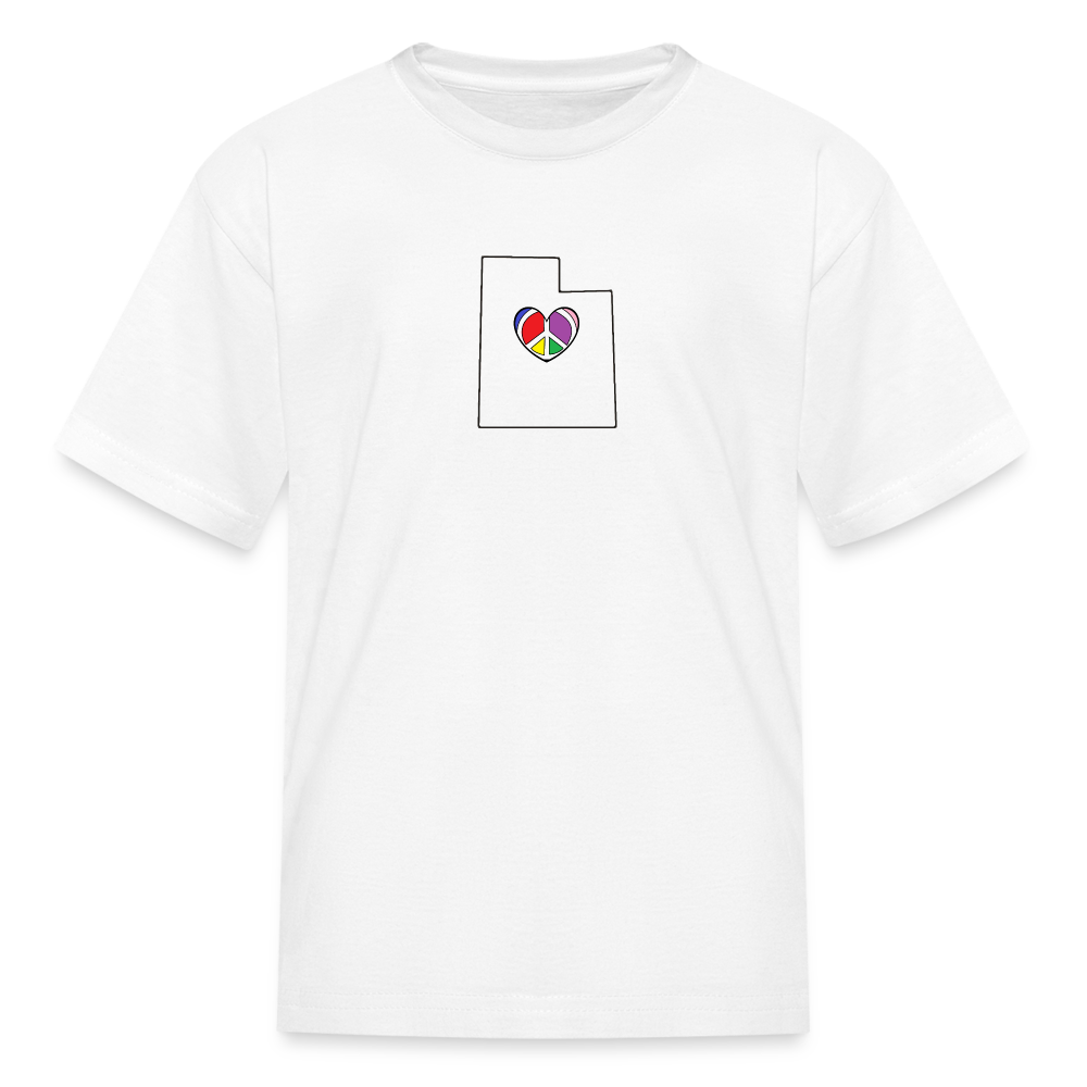 Utah STATEment Peace Kid's White Tee Shirt - white