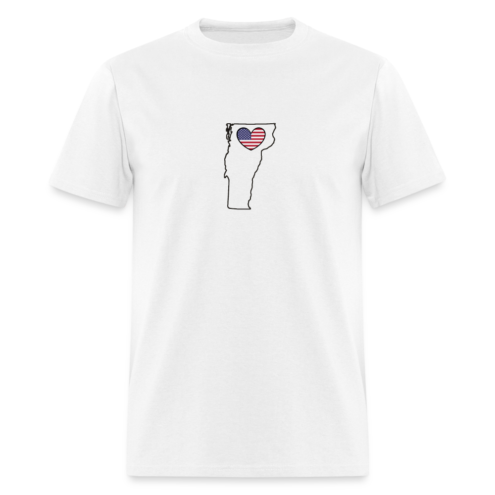 Vermont STATEment Americana Unisex/Men's White Tee Shirt - white