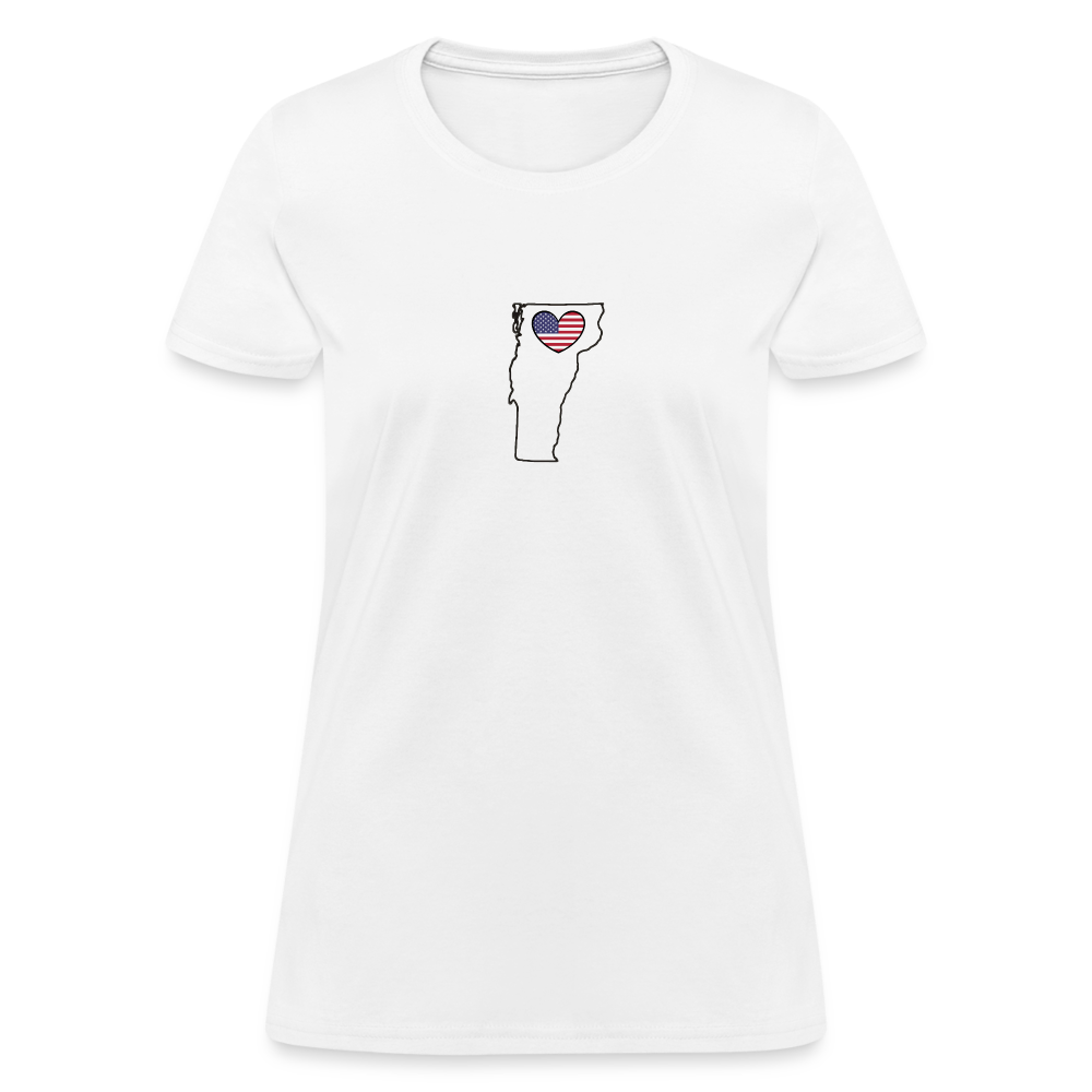 Vermont STATEment Americana Women's White Tee Shirt - white