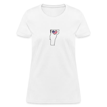 Vermont STATEment Americana Women's White Tee Shirt - white