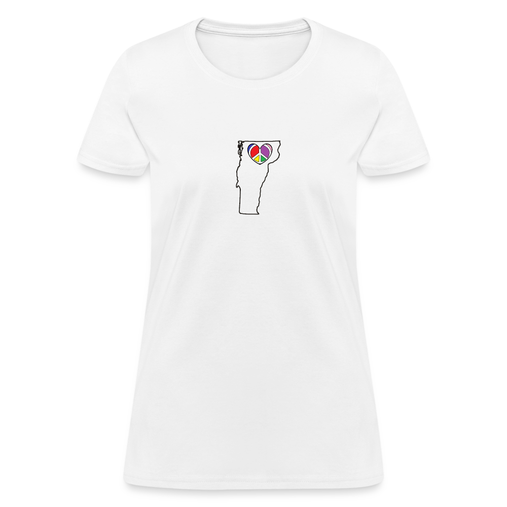 Vermont STATEment Peace Women's White Tee Shirt - white