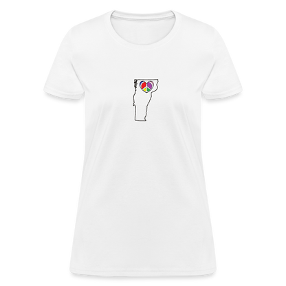 Vermont STATEment Peace Women's White Tee Shirt - white