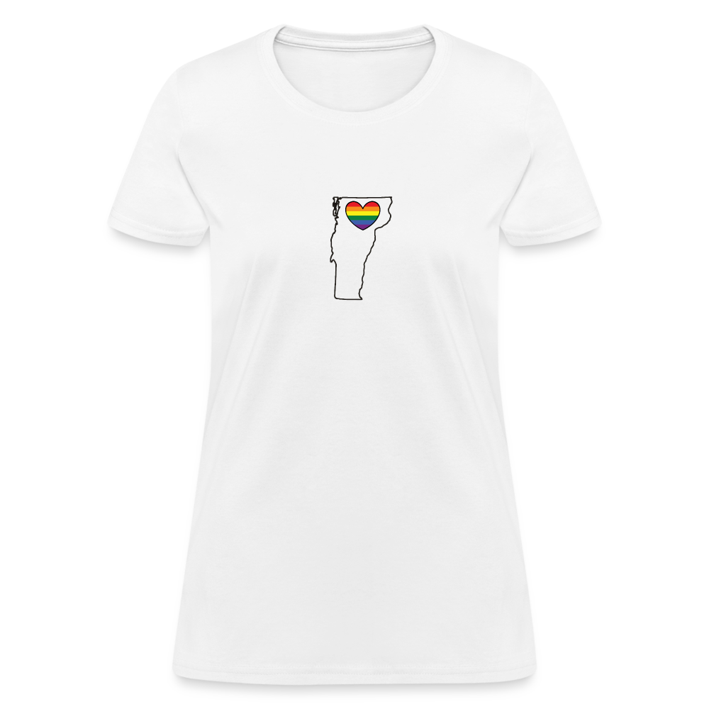 Vermont STATEment Pride Women's White Tee Shirt - white