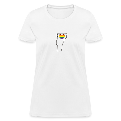 Vermont STATEment Pride Women's White Tee Shirt - white