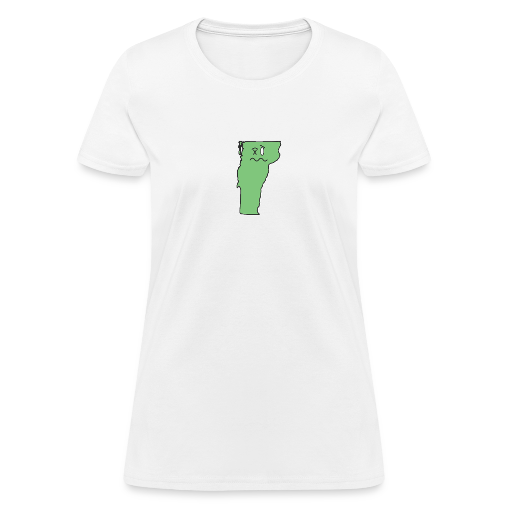 Vermont STATEment Wasted Women's White Tee Shirt - white