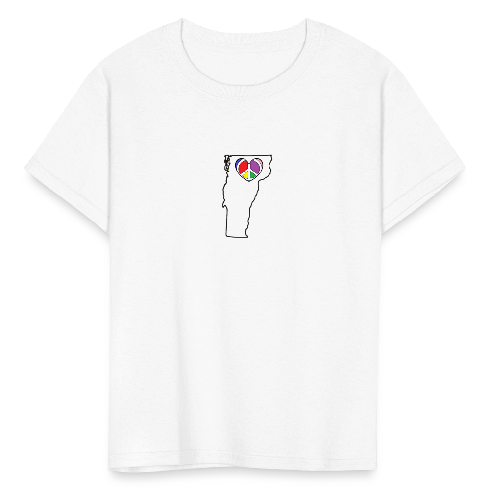 Vermont STATEment Peace Kid's White Tee Shirt - white