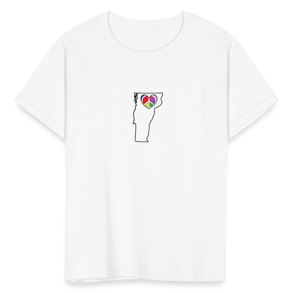 Vermont STATEment Peace Kid's White Tee Shirt - white