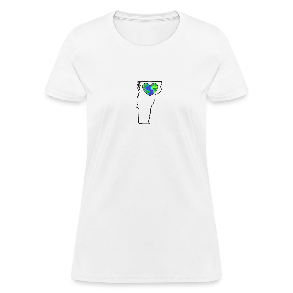 Vermont STATEment Earth Women's White Tee Shirt - white