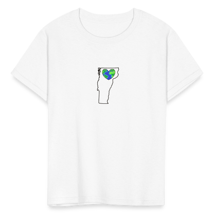 Vermont STATEment Earth Kid's White Tee Shirt - white