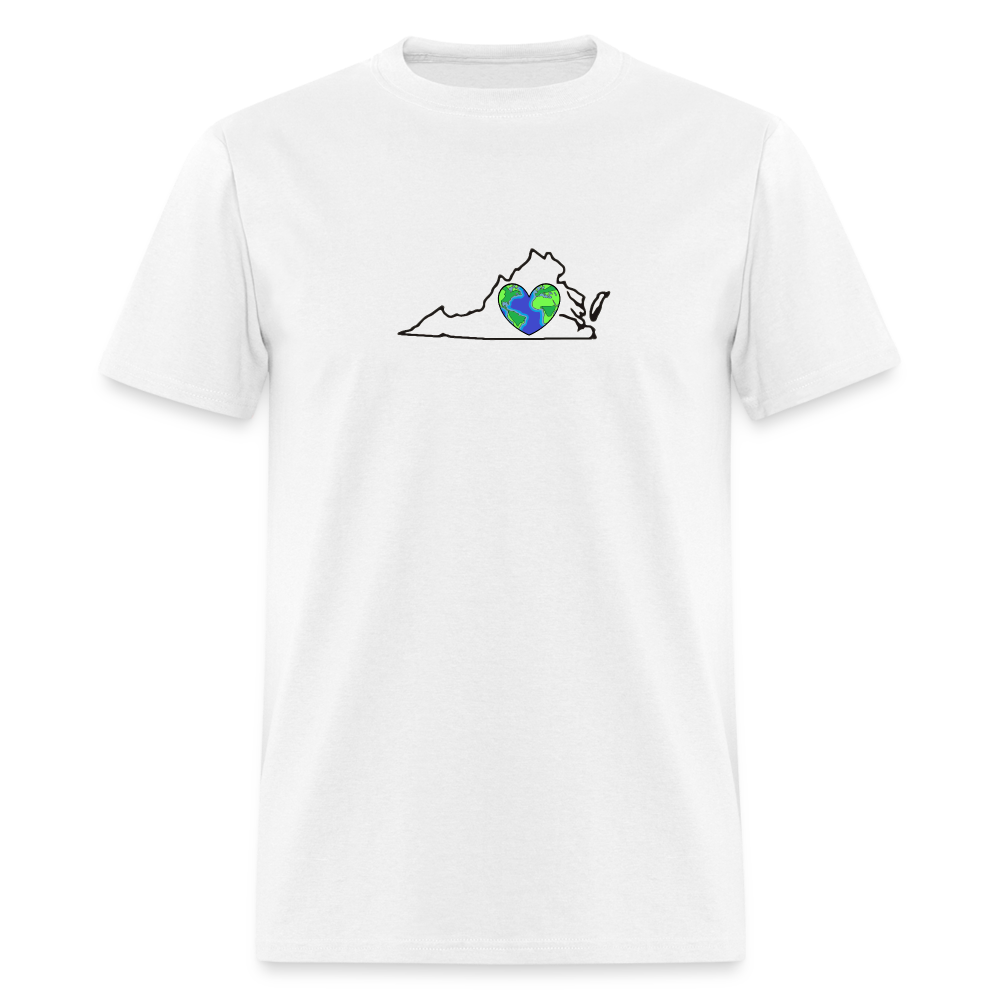 Virginia STATEment Earth Unisex/Men's White Tee Shirt - white