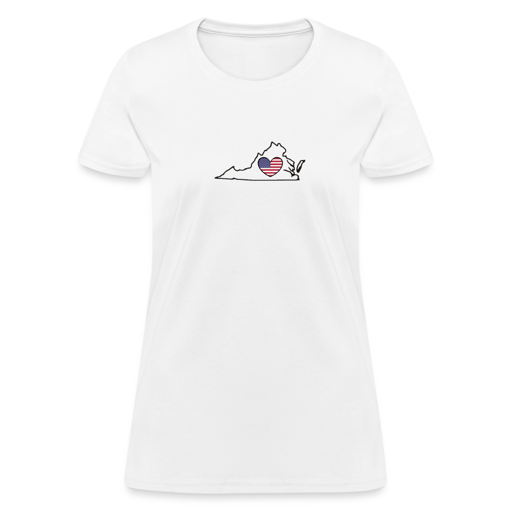 Virginia STATEment Americana Women's White Tee Shirt - white