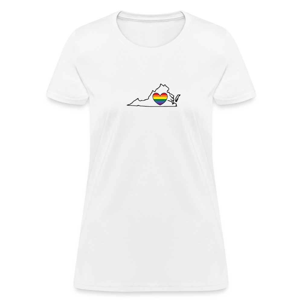 Virginia STATEment Pride Women's White Tee Shirt - white