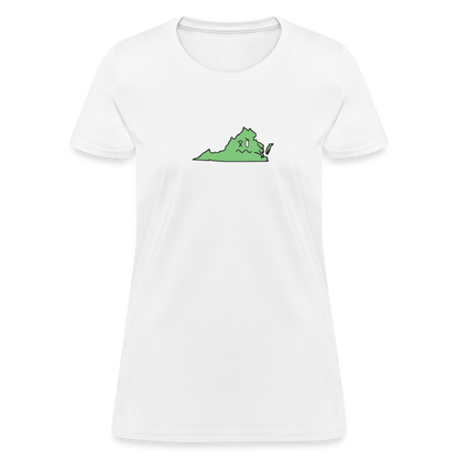 Virginia STATEment Wasted Women's White Tee Shirt - white