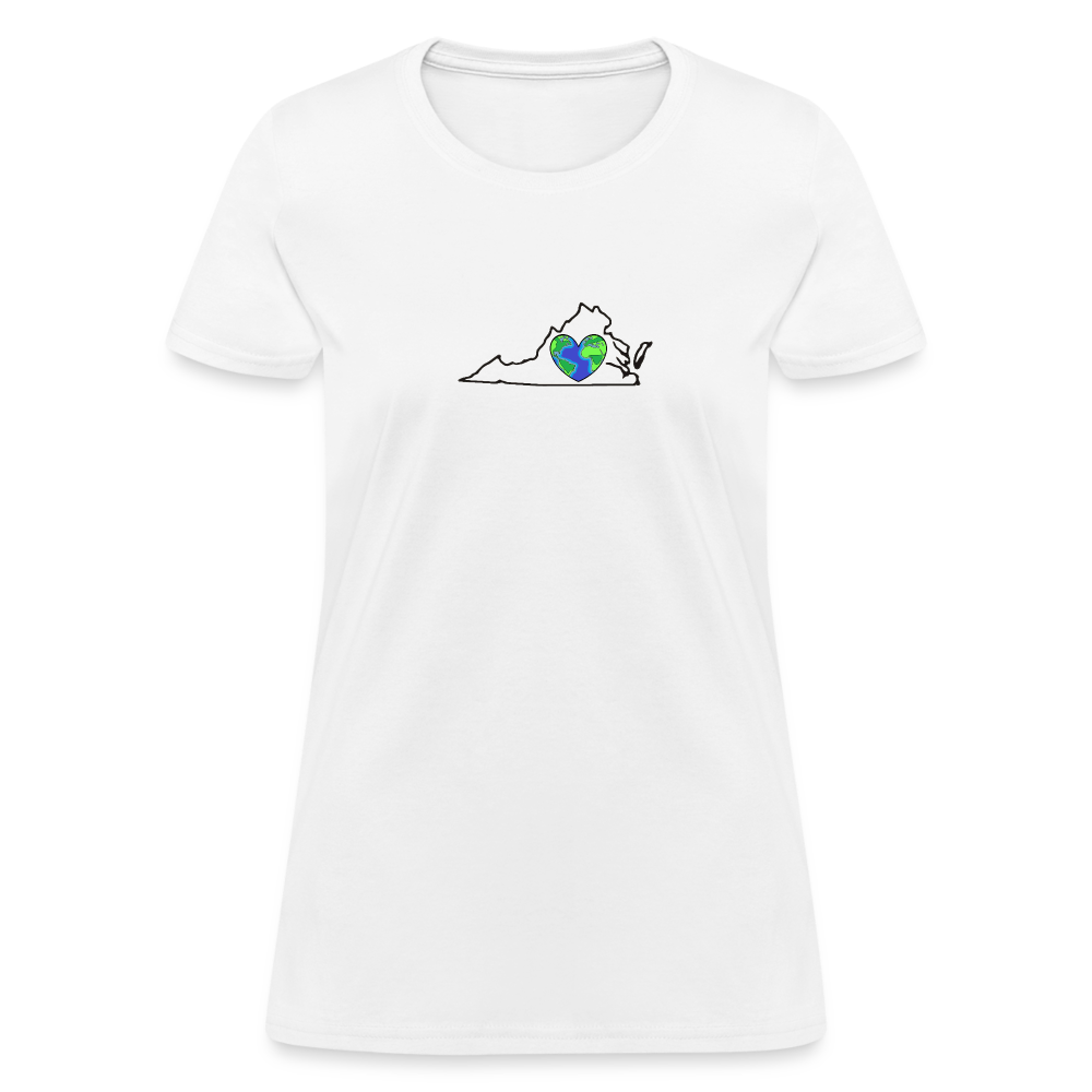 Virginia STATEment Earth Women's White Tee Shirt - white