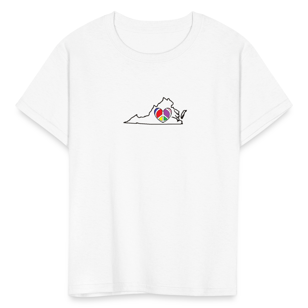 Virginia STATEment Peace Kid's White Tee Shirt - white