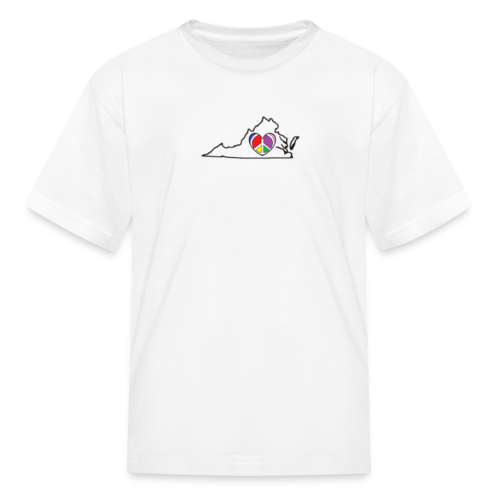 Virginia STATEment Peace Kid's White Tee Shirt - white