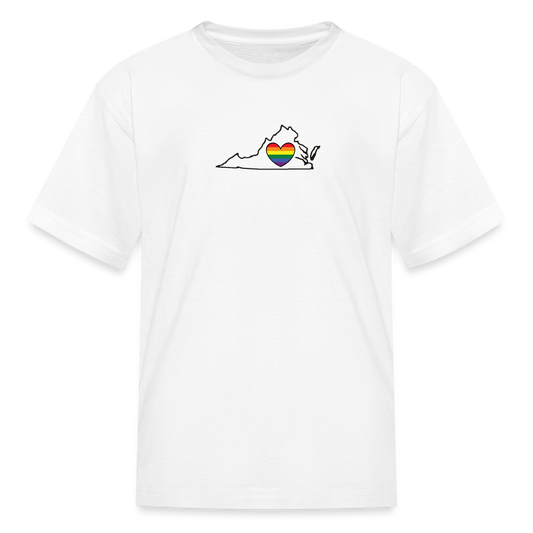 Virginia STATEment Pride Kid's White Tee Shirt - white