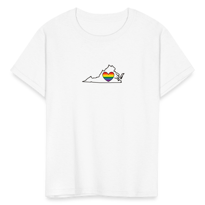 Virginia STATEment Pride Kid's White Tee Shirt - white