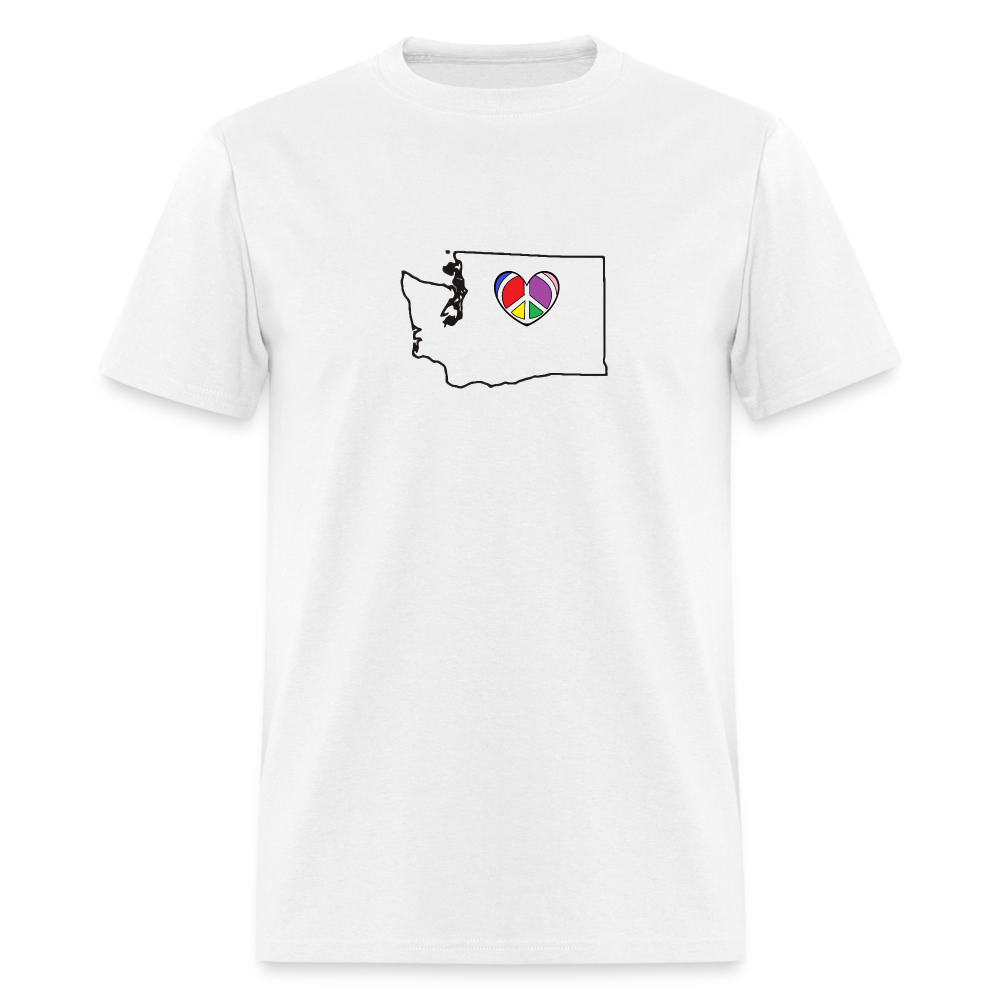 Washington STATEment Peace Unisex/Men's White Tee Shirt - white