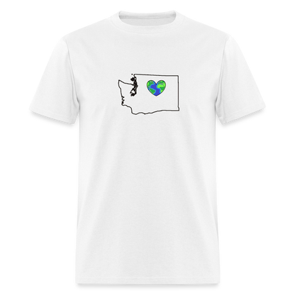 Washington STATEment Earth Unisex/Men's White Tee Shirt - white