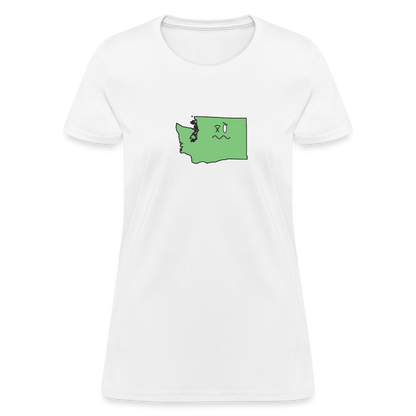 Washington STATEment Wasted Women's White Tee Shirt - white