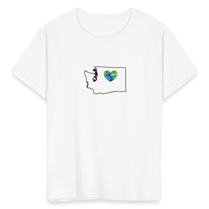 Washington STATEment Earth Kid's White Tee Shirt - white