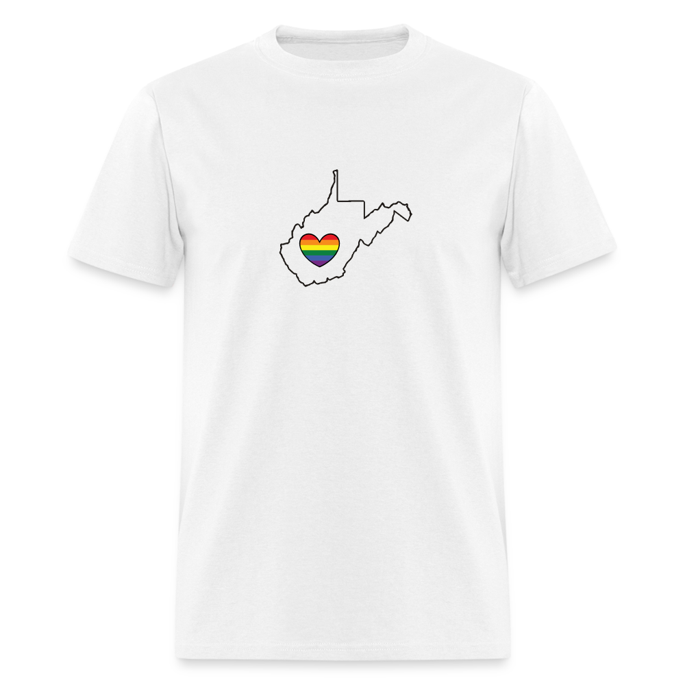 West Virginia STATEment Pride Unisex/Men's White Tee Shirt - white