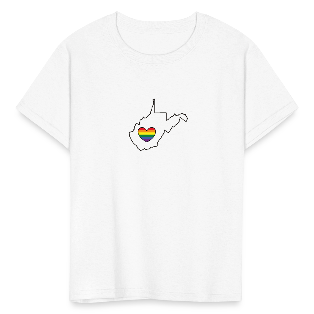 West Virginia STATEment Pride Kid's White Tee Shirt - white