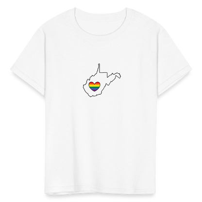 West Virginia STATEment Pride Kid's White Tee Shirt - white