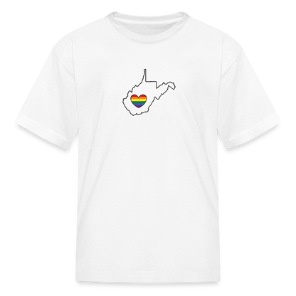 West Virginia STATEment Pride Kid's White Tee Shirt - white