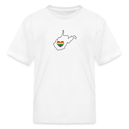 West Virginia STATEment Pride Kid's White Tee Shirt - white