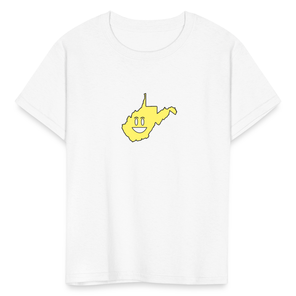 West Virginia STATEment Happy Kid's White Tee Shirt - white