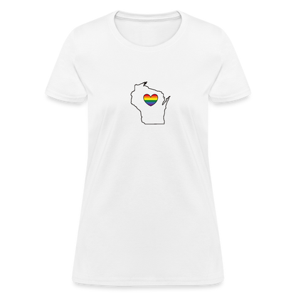 Wisconsin STATEment Pride Women's White Tee Shirt - white