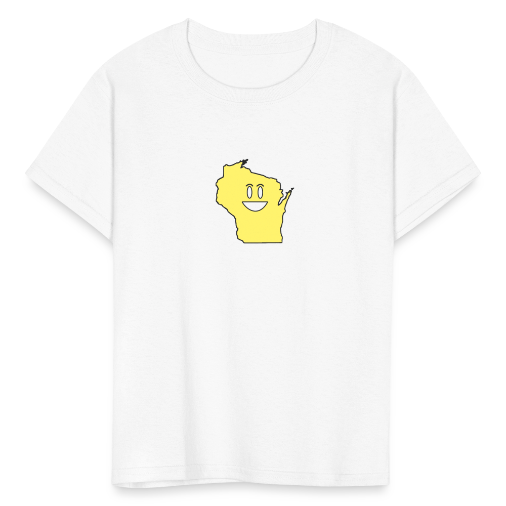 Wisconsin STATEment Happy Kid's White Tee Shirt - white